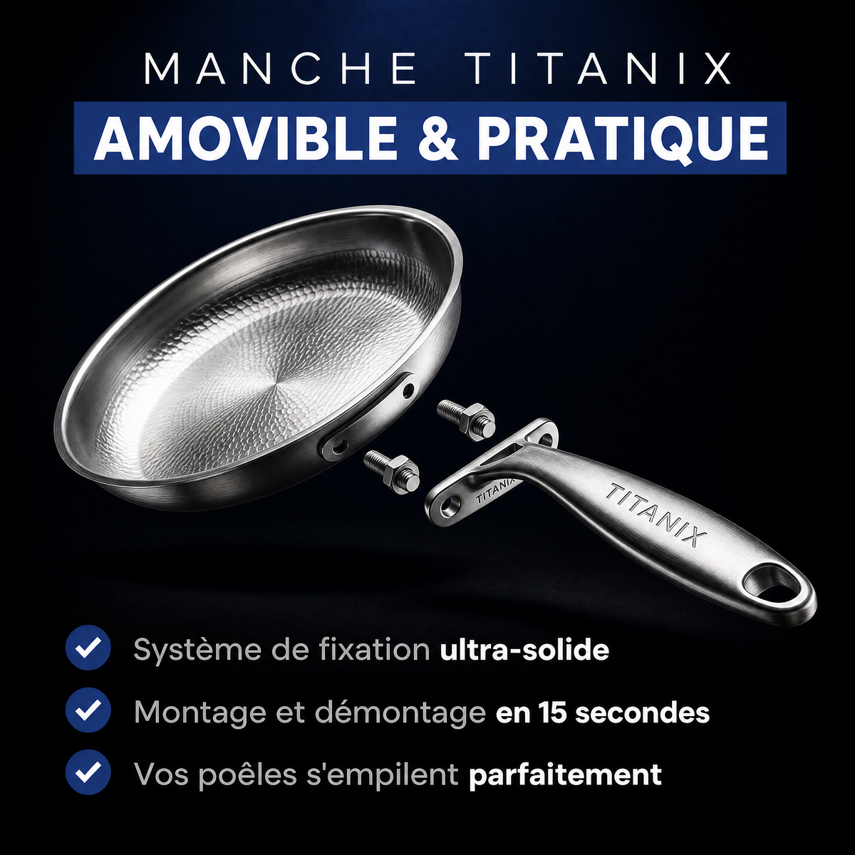 Poêle 100% Titane Pur Pour Une Cuisine Sans Toxines