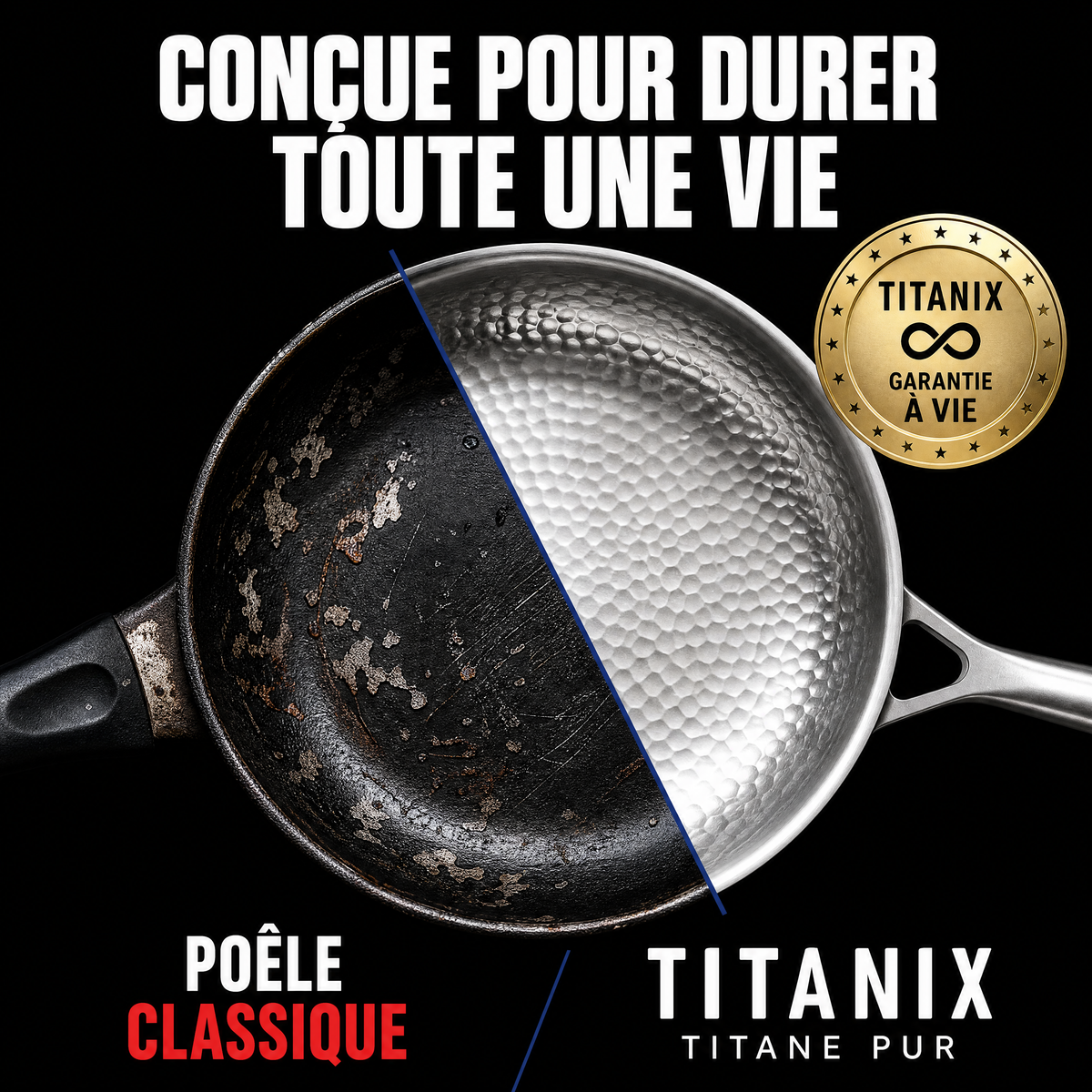 Poêle 100% Titane Pur Pour Une Cuisine Sans Toxines